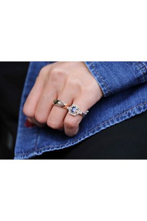 انگشتر برلیان صورتی یاقوت کبود Reis Kuyumculuk - کد 42320581