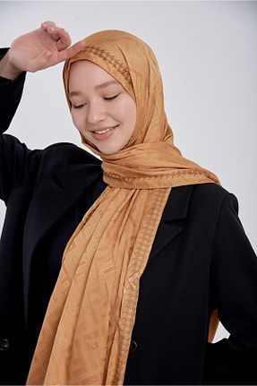 شال قهوه ای زنانه پنبه ای Helya - کد 285353820