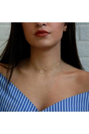 گردنبند جواهر طلائی زنانه روکش طلا کد 284911362