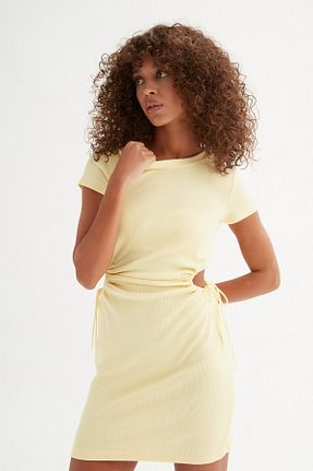 لباس زرد زنانه بافتنی Açelya Okcu - کد 96121489