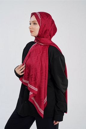 شال قرمز زنانه پنبه ای Helya - کد 285351988