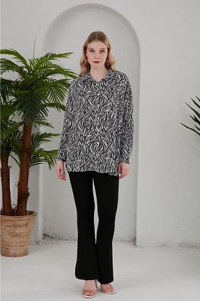 پیراهن مشکی زنانه اورسایز My Style - کد 286474379
