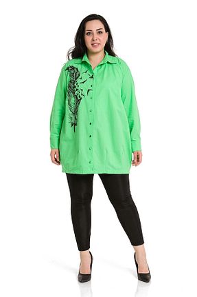 پیراهن سایز بزرگ سبز زنانه سایز بزرگ DISENTIS MODEST - کد 286506252