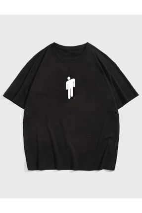 تی شرت مشکی زنانه اورسایز یقه گرد پنبه (نخی) کد 277304428
