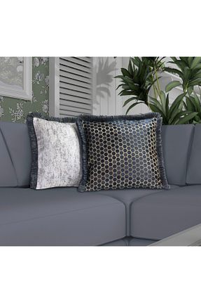 روکش بالش سرمه ای پلی استر MİNİMAL - کد 286502664