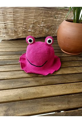 کلاه صورتی زنانه پنبه ای Handmade - کد 286901643