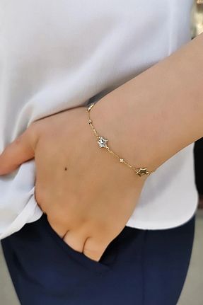 دستبند طلا زرد زنانه 14 عیار Utku Kuyumculuk - کد 286249163