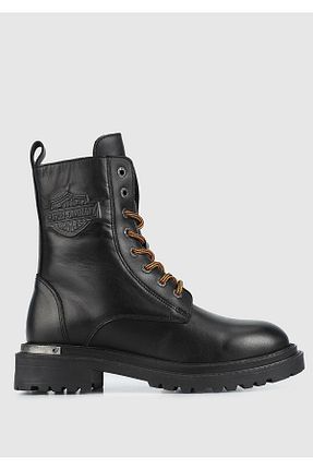 بوت / نیم بوت مشکی زنانه پاشنه تخت Harley Davidson - کد 157692755
