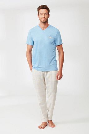 ست لباس راحتی آبی مردانه الاستین Nautica - کد 252028265