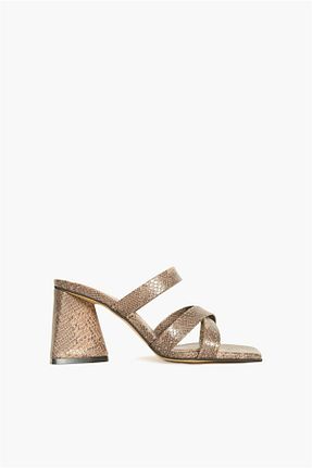 کفش پاشنه بلند کلاسیک قهوه ای زنانه چرم Shoes & More - کد 288508258