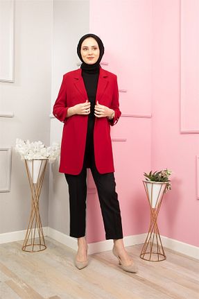 کت حجاب قرمز زنانه Boxy çınar özkan - کد 288564628
