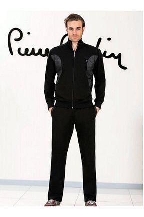 ست کرمکن اسپرت مشکی مردانه پنبه ای Pierre Cardin - کد 95417297