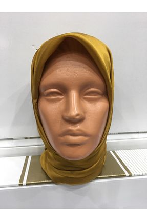 روسری زرد ساتن MİSS İPEK - کد 72664093