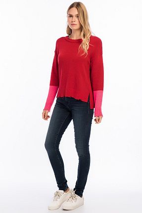شلوار جین قهوه ای زنانه پاچه تنگ Mavi - کد 3383170