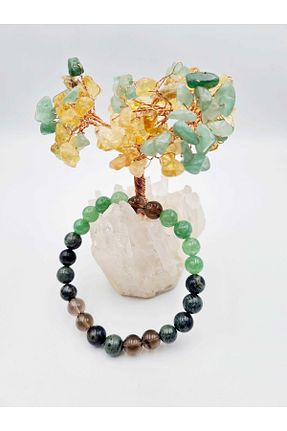 دستبند جواهر رنگی زنانه سنگ طبیعی GÜMÜŞTEL EL SANATLARI - کد 288194507
