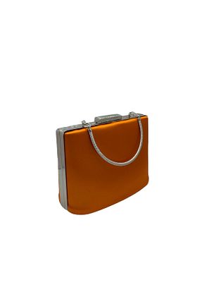 کیف مجلسی نارنجی زنانه چرم مصنوعی Busrabags - کد 288755927