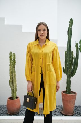 لباس زرد زنانه بافتنی رگولار کد 289198037
