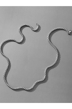 گردنبند استیل ( فولاد ) طوسی زنانه استیل ضد زنگ Bluem - کد 288894148