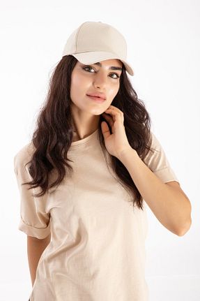 کلاه بژ زنانه پنبه ای Accesory City - کد 290155974