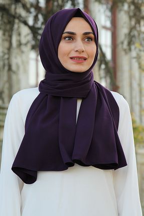 روسری بنفش ساده Ahuse - کد 290201424
