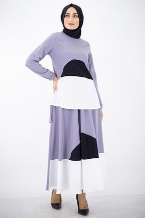 ست بالاتنه و پائین تنه حجاب طوسی زنانه رگولار Feiza Collection - کد 290205622