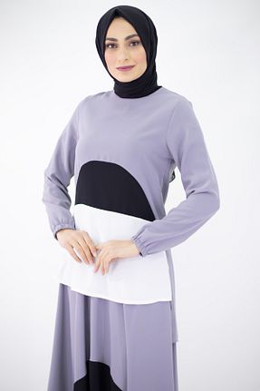 ست بالاتنه و پائین تنه حجاب طوسی زنانه رگولار Feiza Collection - کد 290205622