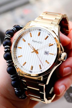 ساعت مچی طلائی مردانه 46-50 میلی متر Ferrucci - کد 289309345