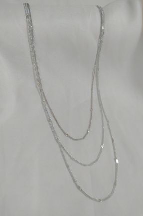 گردنبند جواهر زنانه روکش نقره کد 289019654