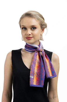 دستمال گردن رنگی زنانه ابریشم Sarar - کد 274078761