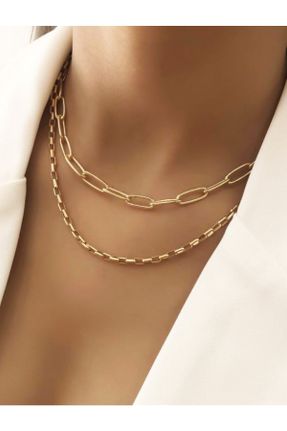 گردنبند جواهر طلائی زنانه کد 290543499