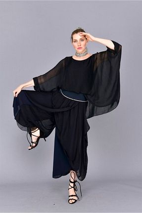 شلوار مشکی زنانه پنبه ای ZTO - کد 290509006
