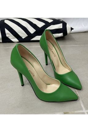 کفش پاشنه بلند کلاسیک سبز زنانه چرم مصنوعی پاشنه نازک پاشنه بلند ( +10 cm) کد 285930894