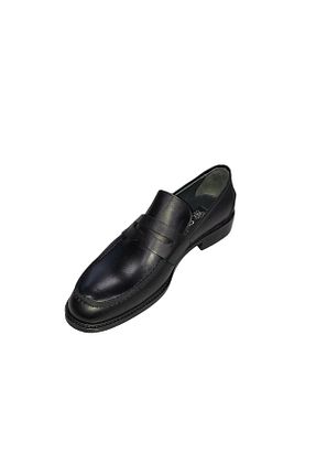 کفش کلاسیک مشکی مردانه چرم خالص şık kundura - کد 290760948
