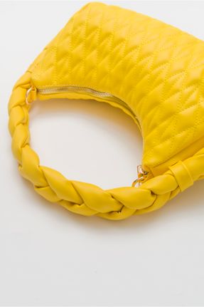 کیف دوشی زرد زنانه چرم مصنوعی کد 290605483
