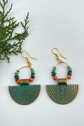 گوشواره جواهر نارنجی منجق Cocopelli Concept - کد 101301446