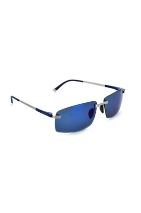 عینک آفتابی طوسی مردانه 65 UV400 فلزی آینه ای مستطیل کد 291985611