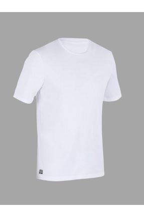 تی شرت سفید مردانه یقه گرد پلی استر کد 292211372