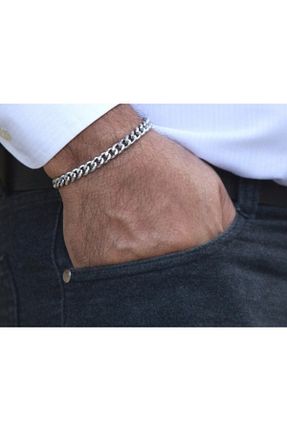 دستبند نقره مردانه 925 عیار ZEYNEEL - کد 165558647