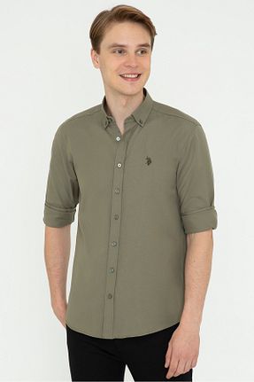 پیراهن خاکی مردانه یقه پیراهنی U.S. Polo Assn. - کد 290220672