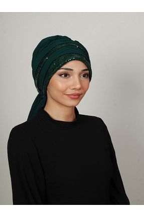 روسری سبز کرپ Yasmin S