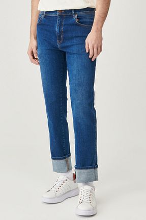 شلوار جین آبی مردانه پاچه ساده Wrangler - کد 91073016