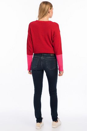 شلوار جین قهوه ای زنانه پاچه تنگ Mavi - کد 3383170