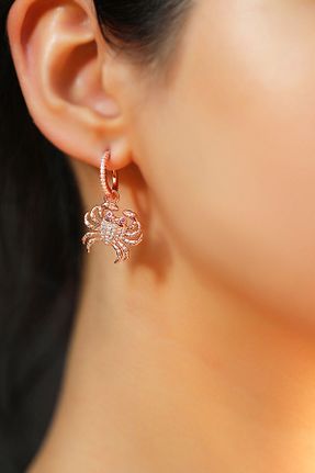گوشواره نقره صورتی زنانه 925 عیار MorMajor Silver - کد 30921659