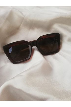 عینک آفتابی قهوه ای زنانه UV400 ONNObutik - کد 73162664