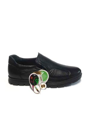 کفش کژوال مشکی مردانه چرم طبیعی پاشنه کوتاه ( 4 - 1 cm ) پاشنه ساده کد 37984699