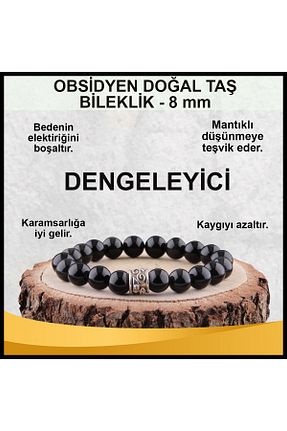 دستبند جواهر مشکی زنانه سنگ طبیعی OSMANLI DEĞERLİ TAŞ - کد 294963229
