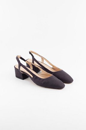 صندل مشکی زنانه پاشنه تخت DERİDE MODA - کد 295102381