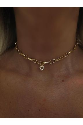 گردنبند جواهر طلائی زنانه روکش طلا کد 296914321