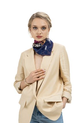 دستمال گردن رنگی زنانه ابریشم Sarar - کد 298038958