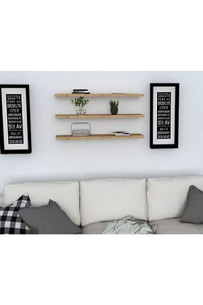 قفسه دیواری قهوه ای 100 cm LİNDE HOME - کد 291522420